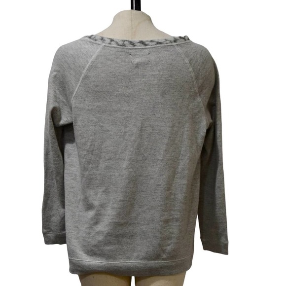 LOU & GREY Nordstrom cozy grey long sleeve sweater, pockets women's size Medium - Picture 2 of 3